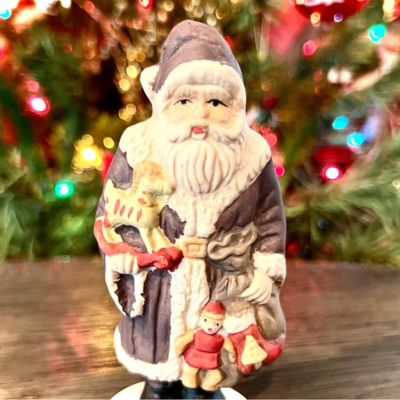 Old Fashioned Santa Claus Porcelain Figurine England 1905 Christmas Holiday Gift - Picture 11 of 13